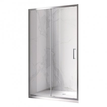 Posuvné sprchové dveře HYD-PD14 100 chrom/transparent pro instalaci do niky