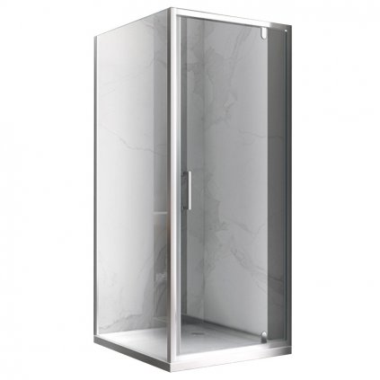 Obdélníkový sprchový kout HYD-SK05A 90x80 chrom/transparent - bez vaničky