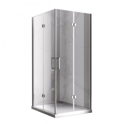 Čtvercový sprchový kout HYD-SK08B 80x80 chrom/transparent - bez vaničky