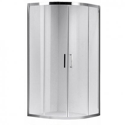 Čtvrtkruhový sprchový kout HYD-RK101C 100x100 chrom/transparent - bez vaničky