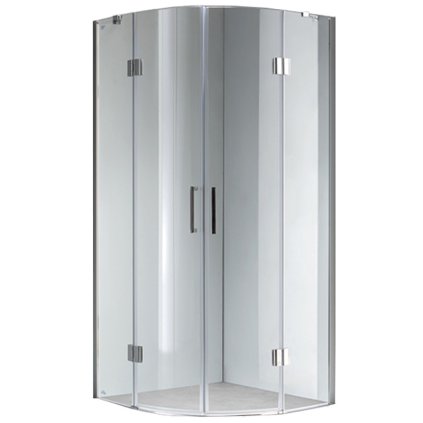 Čtvrtkruhový sprchový kout HYD-RK92B 90x90 chrom/transparent - bez vaničky