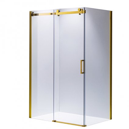 Obdélníkový sprchový kout HYD-OK203C 120x80 zlatý/transparent - bez vaničky
