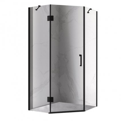 Pětiúhelníkový sprchový kout HYD-PK10 100x100 černá/transparent
