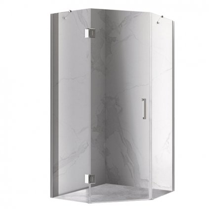 Pětiúhelníkový sprchový kout HYD-PK10 80x80 chrom/transparent - bez vaničky