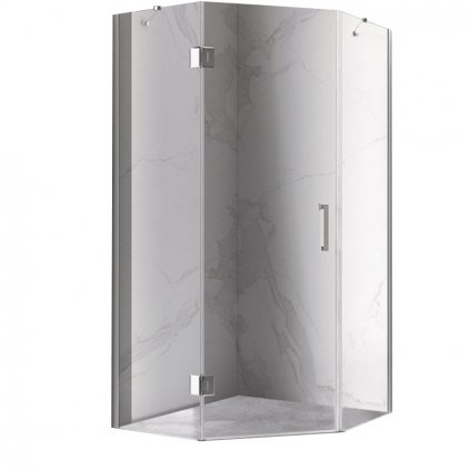 Pětiúhelníkový sprchový kout HYD-PK10C 100x100 chrom/transparent - bez vaničky