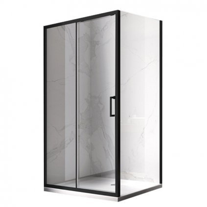 Obdélníkový sprchový kout HYD-OK103C 120x80 černá/transparent - bez vaničky