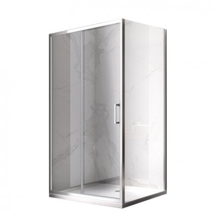 Obdélníkový sprchový kout HYD-OK103 90x80 chrom/transparent
