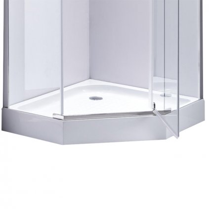 Pětiúhelníková akrylátová sprchová vanička HYD-PSV-SXL07B 90x90 bílá
