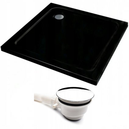 Čtvercová akrylátová sprchová vanička HYD-SSV-ST02D 100x100 černá