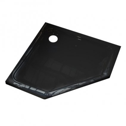 Pětiúhelníková akrylátová sprchová vanička HYD-PSV-ST07A 80x80 černá