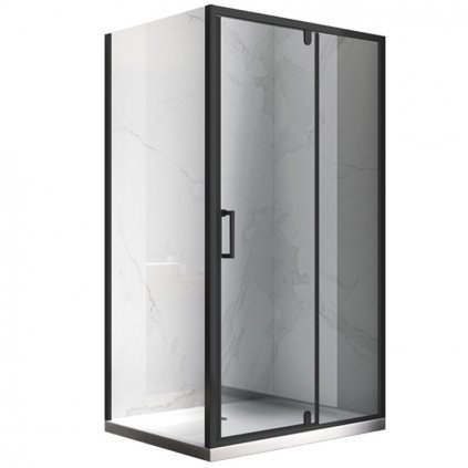 Obdélníkový sprchový kout HYD-OK07B 110x90 černá/transparent