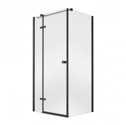 Čtvercový sprchový kout PIXA BLACK SQ 90x90, výška 195 cm - bez vaničky