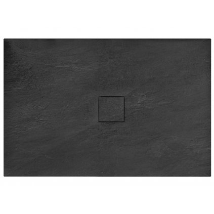 Obdélníková vanička z litého mramoru REA STONE 120x80 cm černá