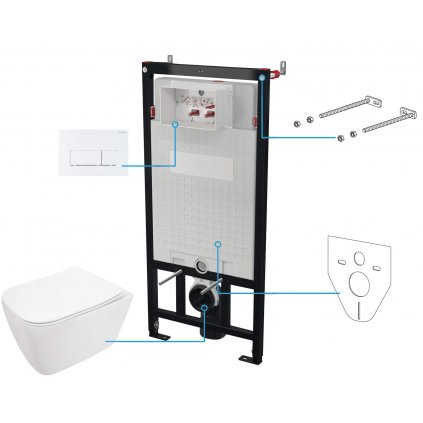 WC set Hiacynt NEW 6v1, podomítkový systém + toaleta - CDYA6ZPW