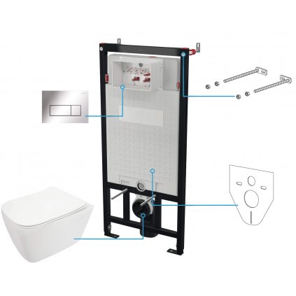 WC set Hiacynt NEW 6v1, podomítkový systém + toaleta - CDYS6ZPW