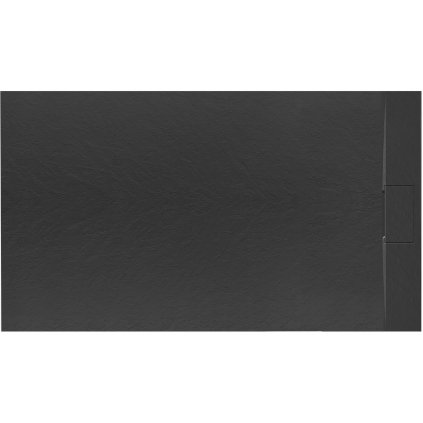 Obdélníková sprchová vanička z SMC kompozitu REA BAZALT 80x120 cm, černá