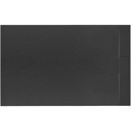 Obdélníková sprchová vanička z SMC kompozitu REA BAZALT 80x100 cm, černá