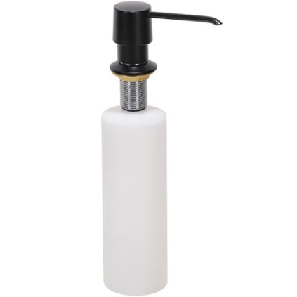 Integrovaný dávkovač mýdla, 470 ml, mosaz/plast, černý - 136109010