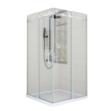 Čtvercový sprchový kout HYD-ZBD-9063 90x90 chrom/transparent