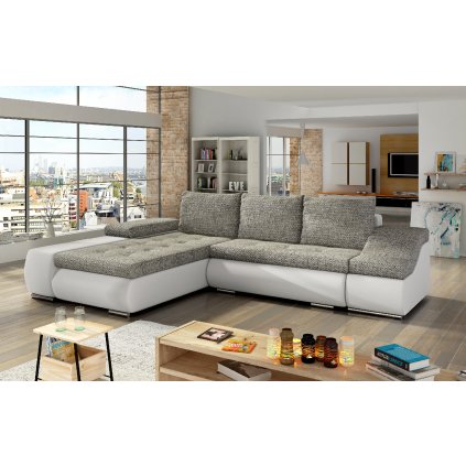 Rohová sedací souprava Ontario (Materiál potahu Berlin 01, Soft 17 - šedá, Orientace levá)