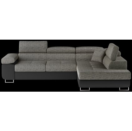 Rohová sedací souprava Anton (Materiál potahu Berlin 01, Soft 11 - šedá, Orientace pravá)