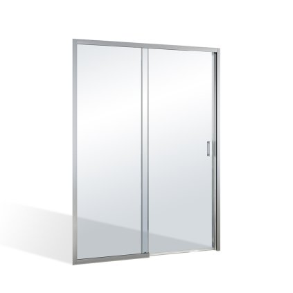 Posuvné sprchové dveře LYG2L_LYG2R pro instalaci do niky, stříbrná