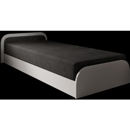 Lůžko do ložnice Parys GR (Materiál potahu Alova 04 - černá, Rozměr 80x190)
