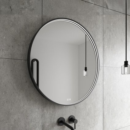 cerne kulate led zrcadlo pr 600 s dotykovym senzorem nahled