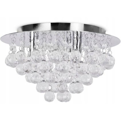 Křišťálová stropní lampa Plafon Glamour 392179