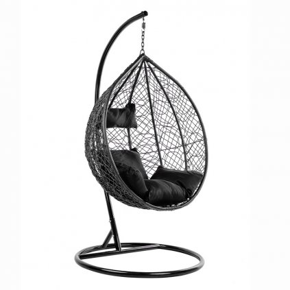 Závěsné houpací křeslo GARDEN KORFU HYD-4360, černé