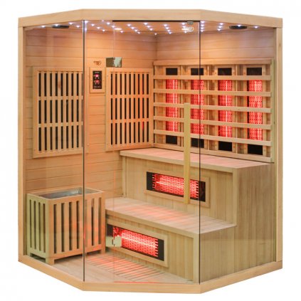 Kombinovaná sauna 2v1 HYD-4227 - Infrasauna + finská sauna 150x150, 4-5 osob