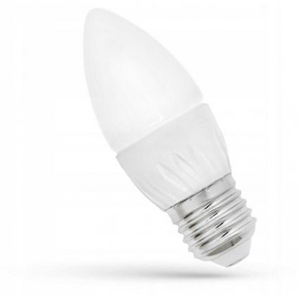 LED žárovka Studená E-27 230V 6W svíčka 13062