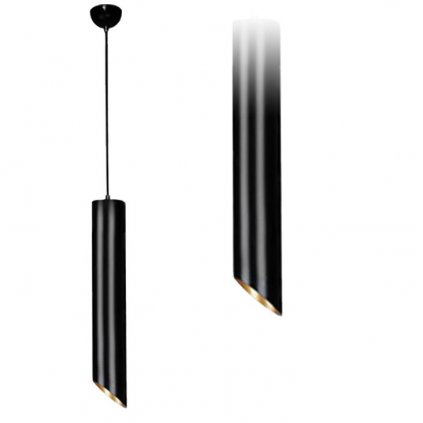Moderní závěsné stropní svítidlo 20 CM APP573-1CP Černá