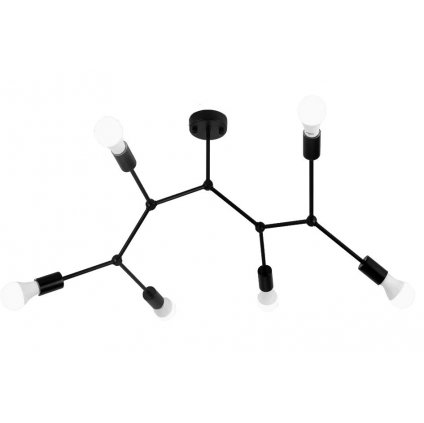 Klasické stropní svítidlo 6-ramenné APP737-6C černé