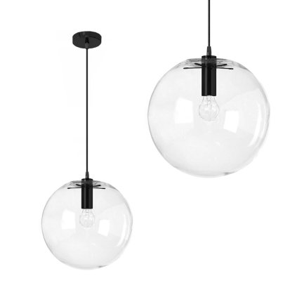 Skleněné závěsné stropní svítidlo Lassi 25 cm APP307-1CP Black