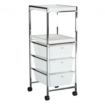 regal pojazdny biela chrom corfu 01