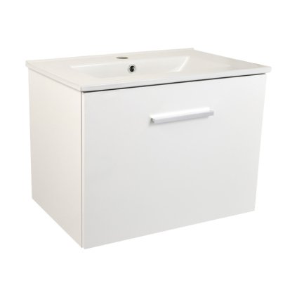 Koupelnová skříňka s keramickým umyvadlem Colette W 60 - bílá