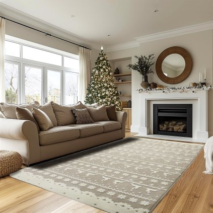 Plyšový koberec Clover Bergen Béžový (Rozměr (cm) 140 x 200)