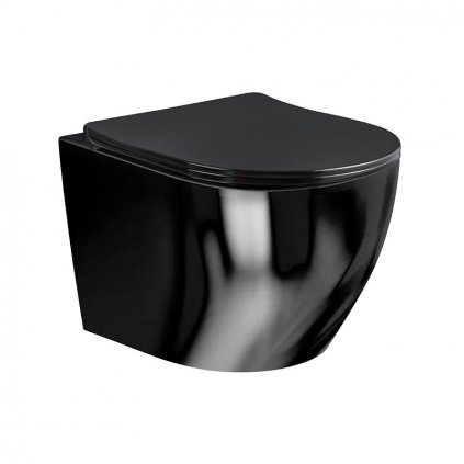 Závěsná WC mísa se SoftClose sedátkem HYD-4151, černá