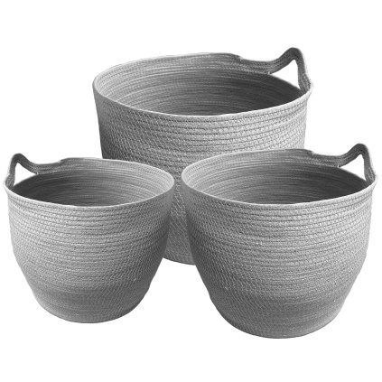 Přírodní koš BOHO - sada 3 ks HOM-02808