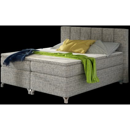 Čalouněná postel Basilio s úložným prostorem (Materiál potahu Berlin 01 - šedá, Rozměr 140x200)