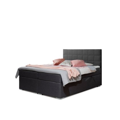 Čalouněná postel Alice s úložným prostorem (Materiál potahu Sawana 05 - tmavě šedá, Rozměr 140x200)
