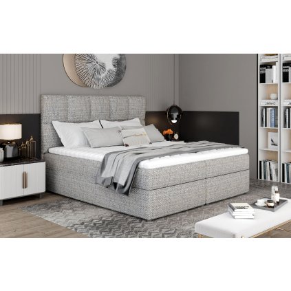 Čalouněná postel Glossy s úložným prostorem (Materiál potahu Berlin 01 - šedá, Rozměr 145x200)