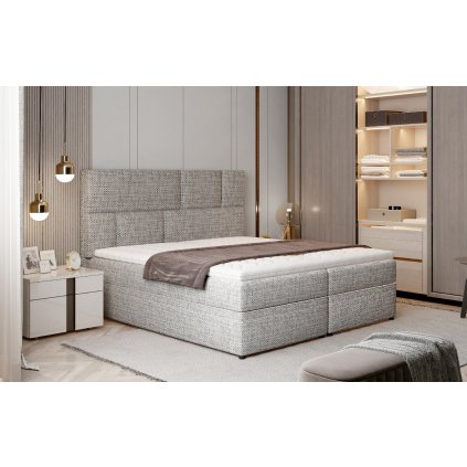 Čalouněná postel Florence s úložným prostorem (Materiál potahu Berlin 01 - béžová, Rozměr 145x210)