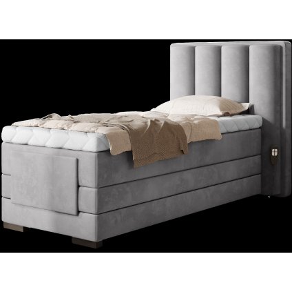 Čalouněná postel Veros 90x200 (Materiál potahu Nube 3 - šedá, Rozměr 90x200)
