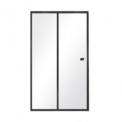 Posuvné sprchové dveře DUO SLIDE BLACK 100x195 (110x195, 120x195, 130x195 ) pro instalaci do niky - bez vaničky