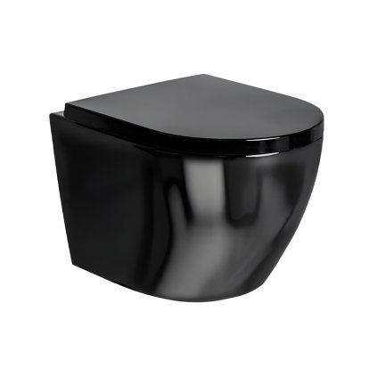 Závěsná WC mísa se SoftClose sedátkem HYD-4707, černá