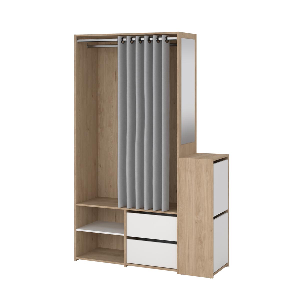 Levně Tvilum Skříň Harmony 173 jackson hickory/bílá/šedá