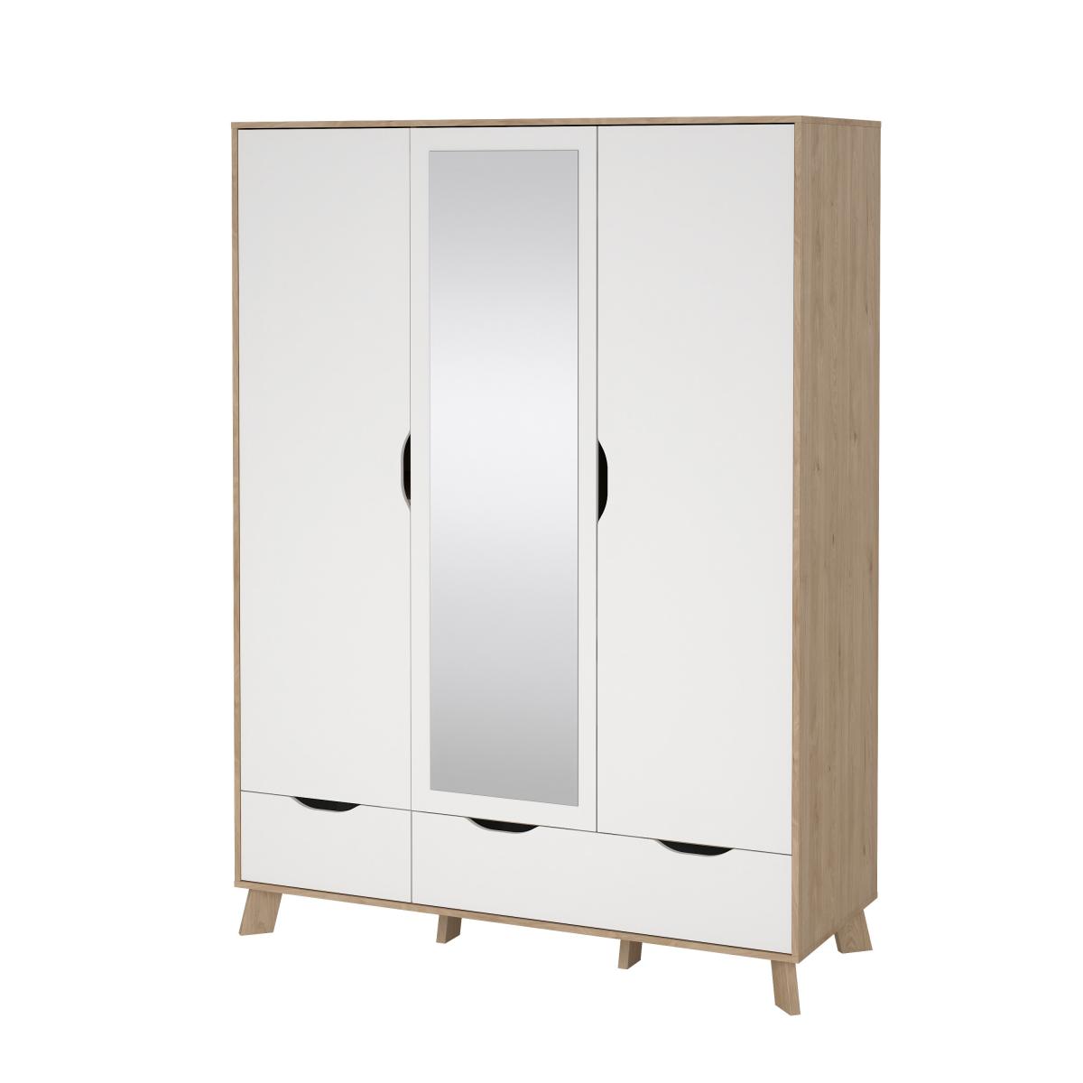 Levně Tvilum Šatní skříň Iker 709 jackson hickory/bílá