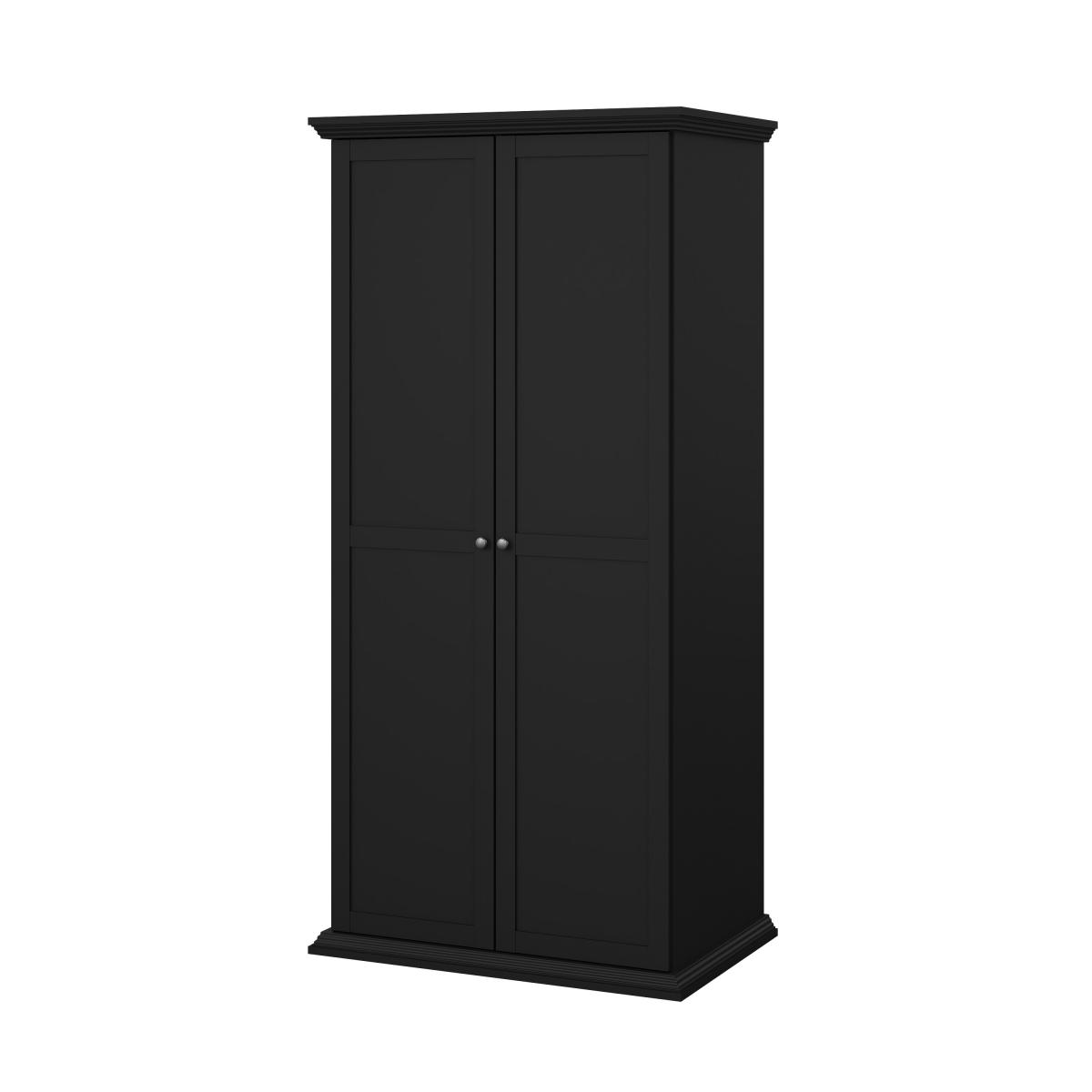 Levně Tvilum Šatní skříň Norby 334 černý mat